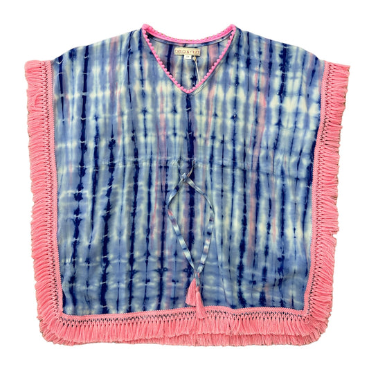 Bela & Nuni Blue/Pink Tye-Dye String Fringe Top