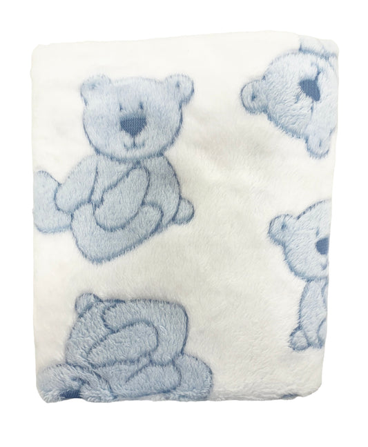 Stephan Baby Bear Fleece Blanket-Blue
