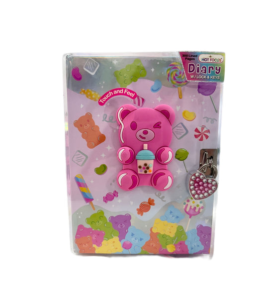 Hot Focus Gummy Bear Diary with Lock and Key