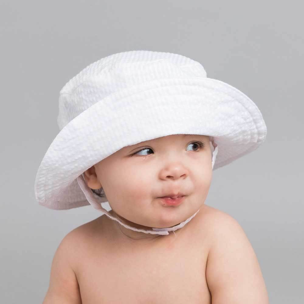 White Boy Seersucker Bucket Hat