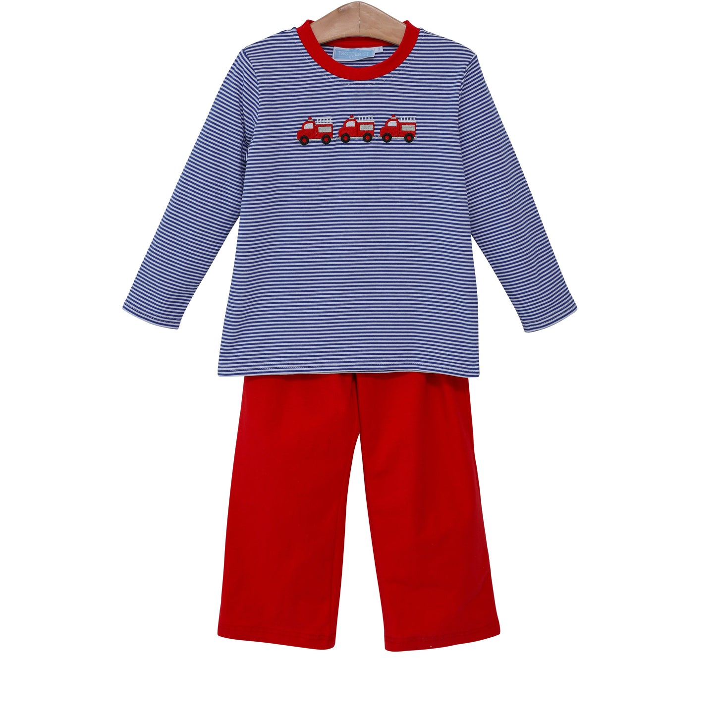 Trotter St. Kids Firetruck Pants Set