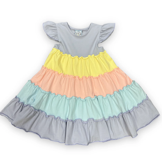 Pastel Color Block Dress
