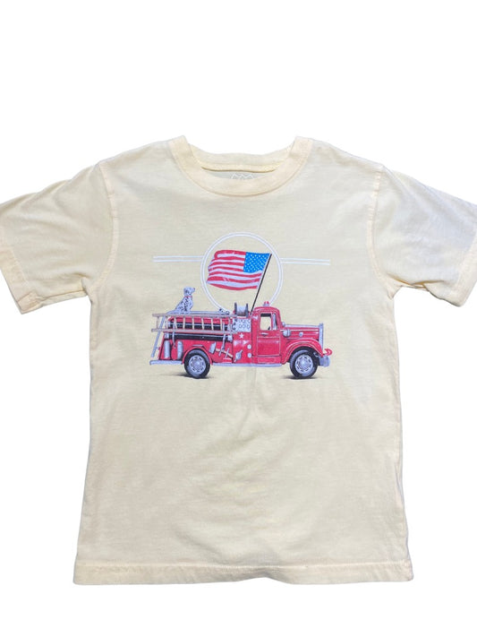 Wes and Willy Boys Americana Firetruck Tee