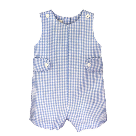 Monogram-able Sunsuit with Side Tabs: 9 Month / White