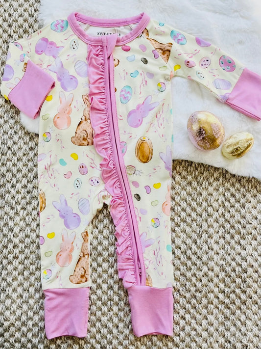Easter Candy Pink Zip Pajama