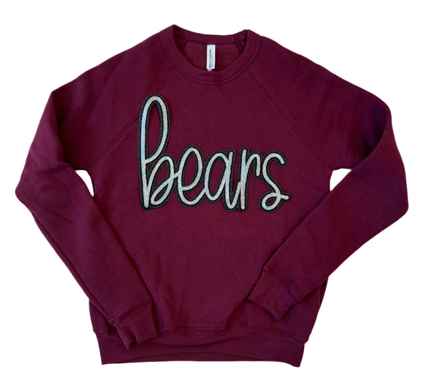 Bears Sequin Script Sweatshirt (Adult)