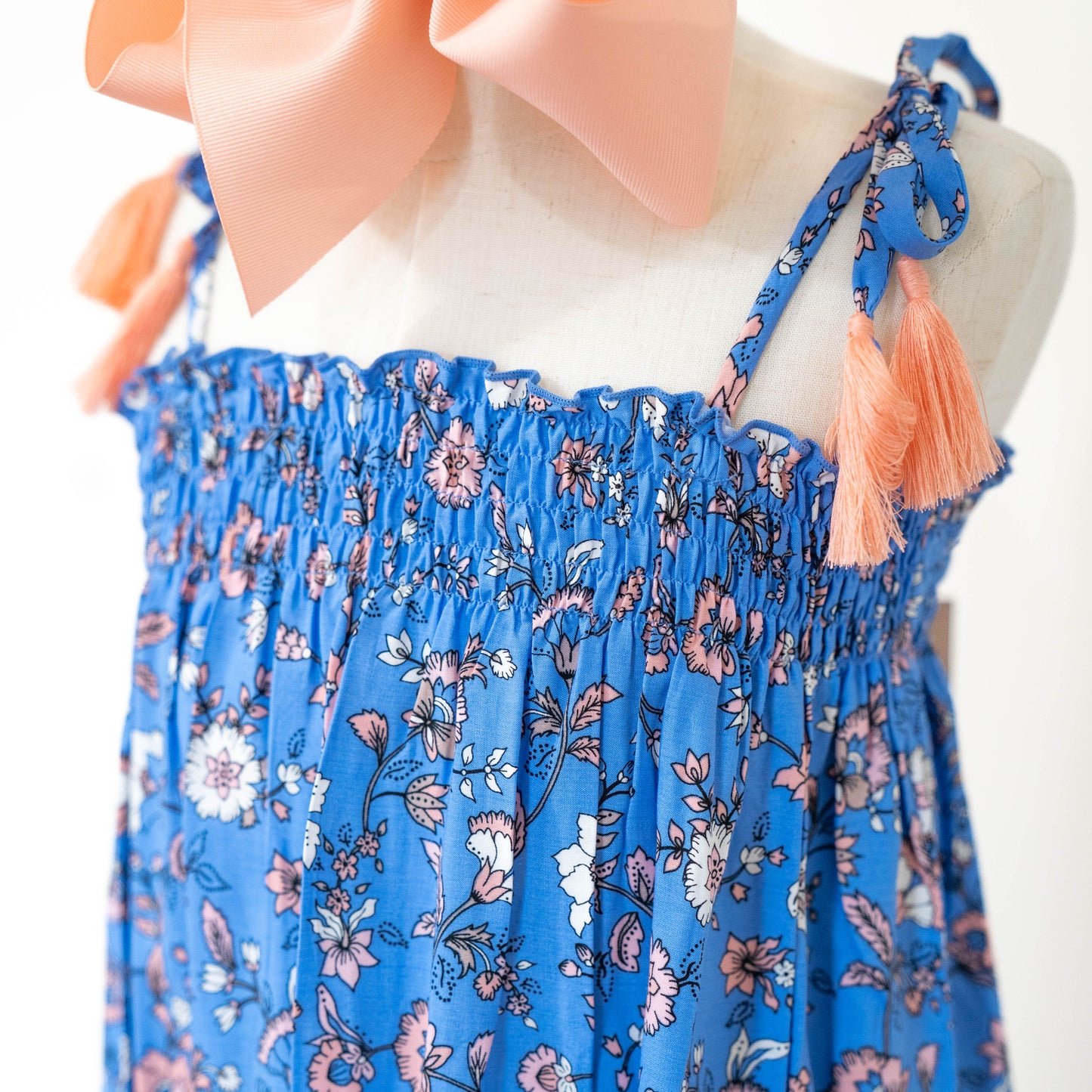 Bela & Nuni Blue and Floral Print Dress