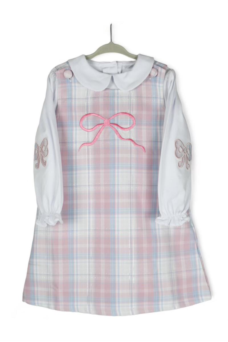 Jumping Jolly Plaid Girl Dress Set