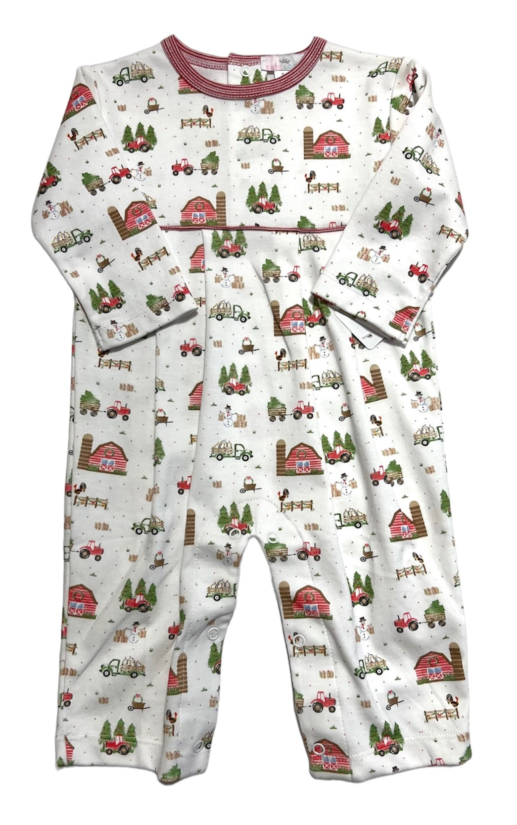 Baby Loren Christmas Farm Boy Romper