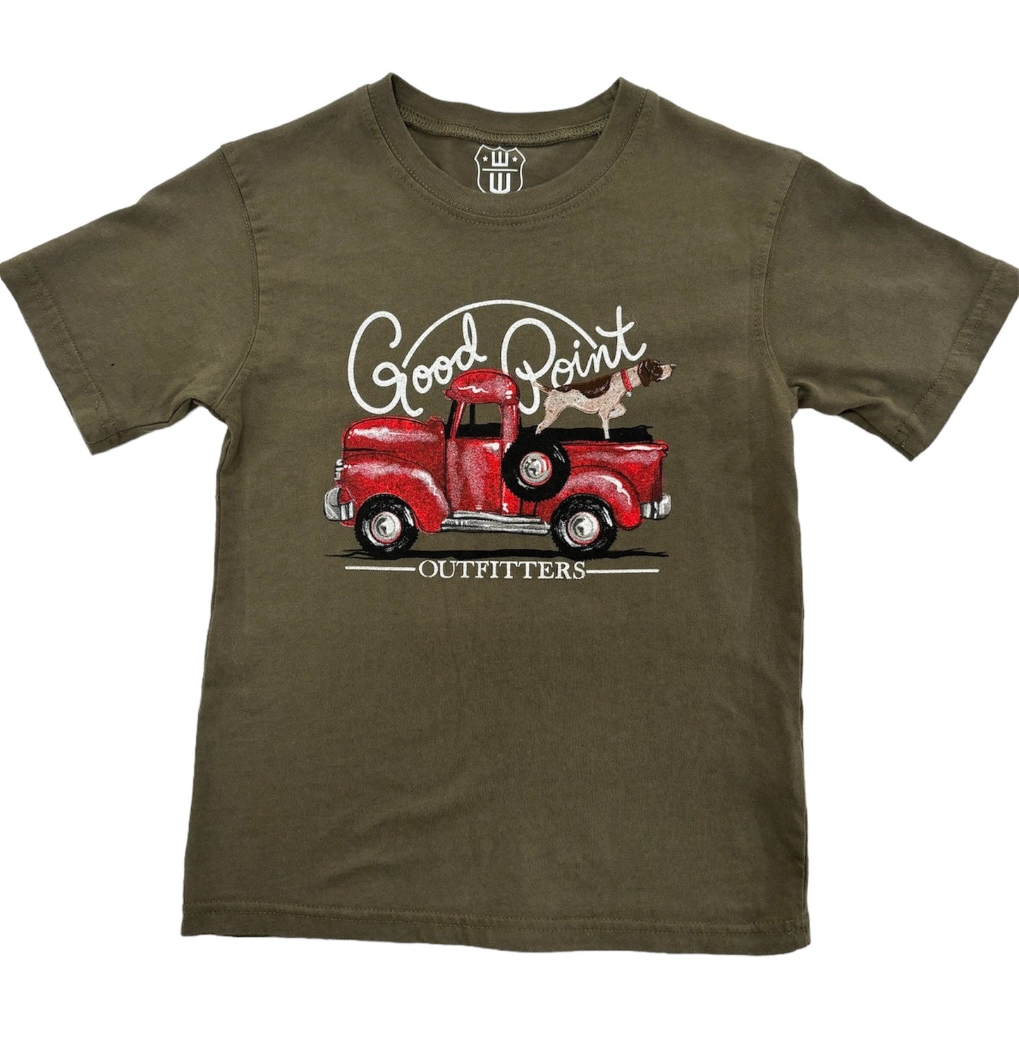Wes and Willy Boys Good Point Truck Short Sleeve, Green