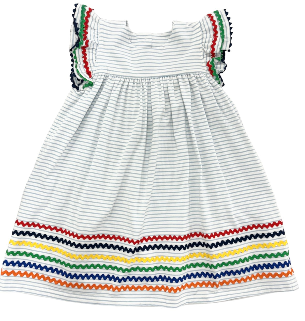 Blue Stripe A/S Ric Rac Dress