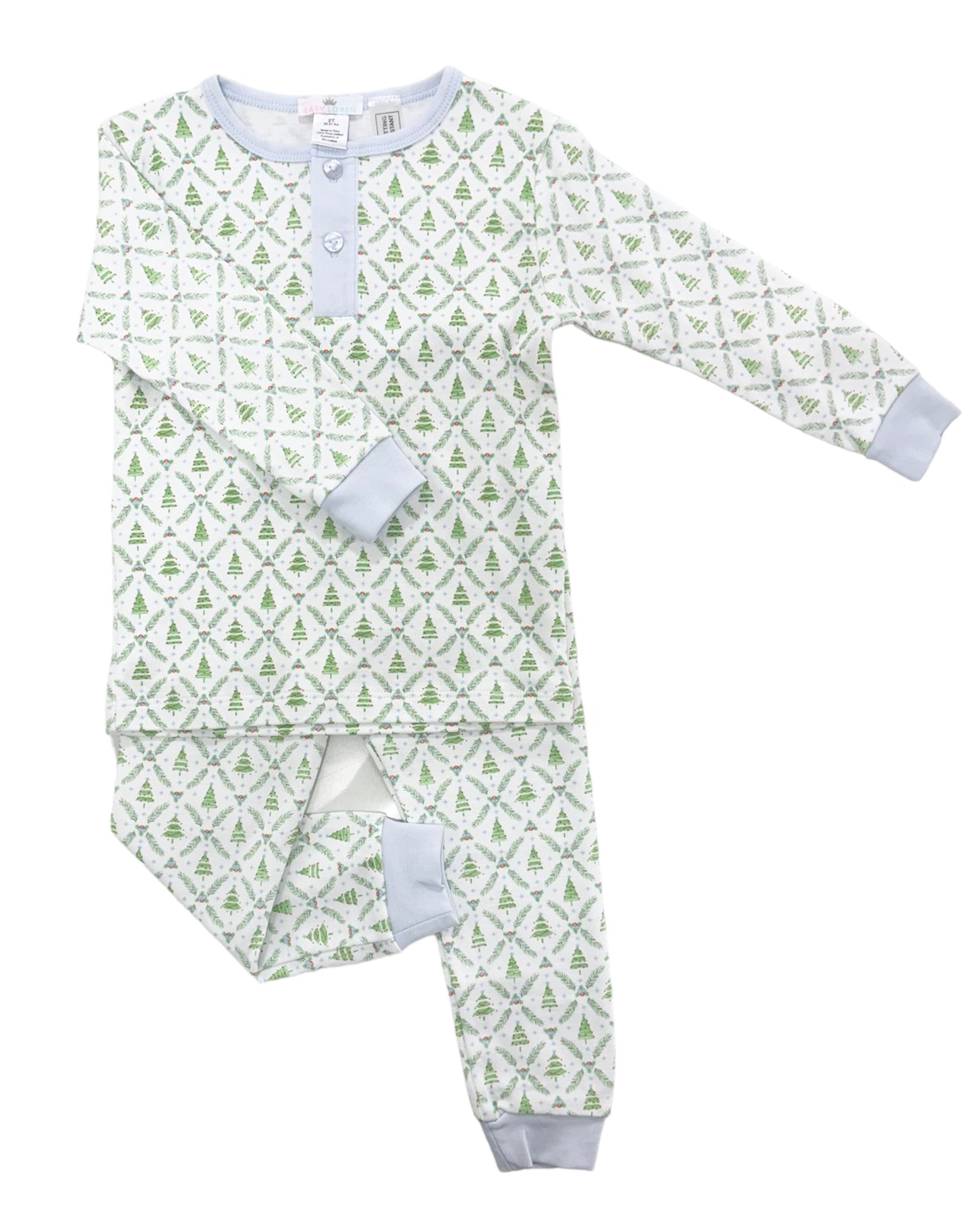 Baby Loren Boy Christmas Tree PJ Set