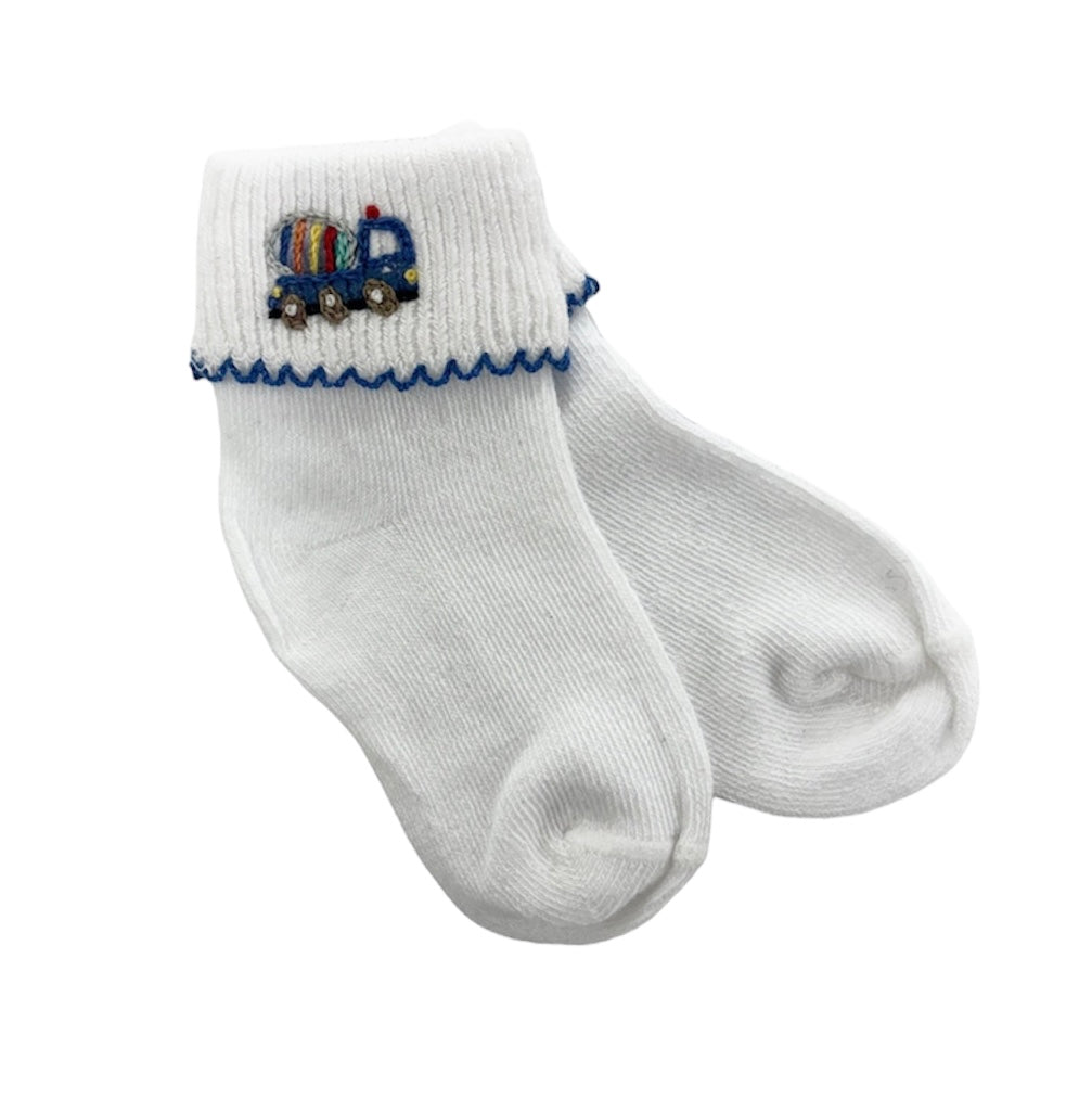 Magnolia Baby Emb DumpTruck Socks