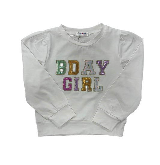 LuLu BeBe Sequin Birthday Puff Shirt