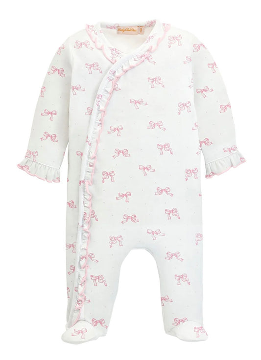 Baby Club Chic Pink Bows Footie