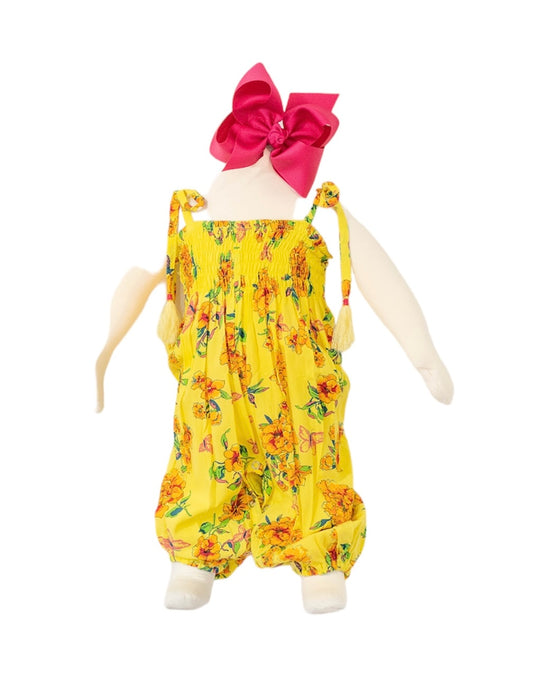 Yellow Butterfly and Floral Jumpsuit