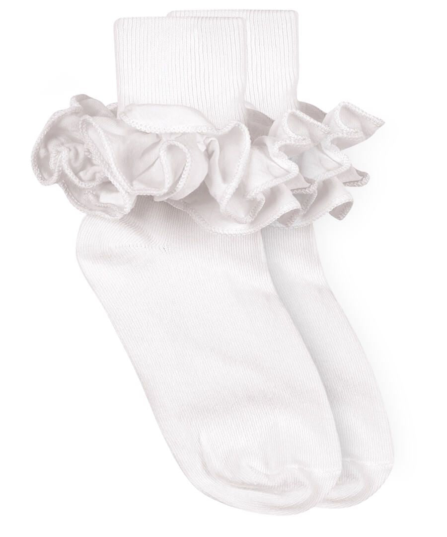Jefferies Socks Misty Ruffle Lace Turn Cuff