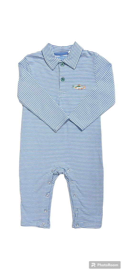 Gone Fishing Collard Romper