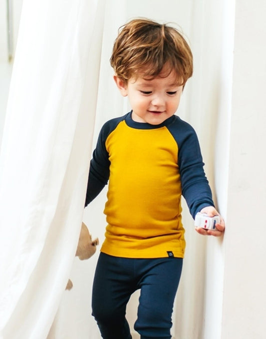 Explanet Mustard & Blue Loungwear