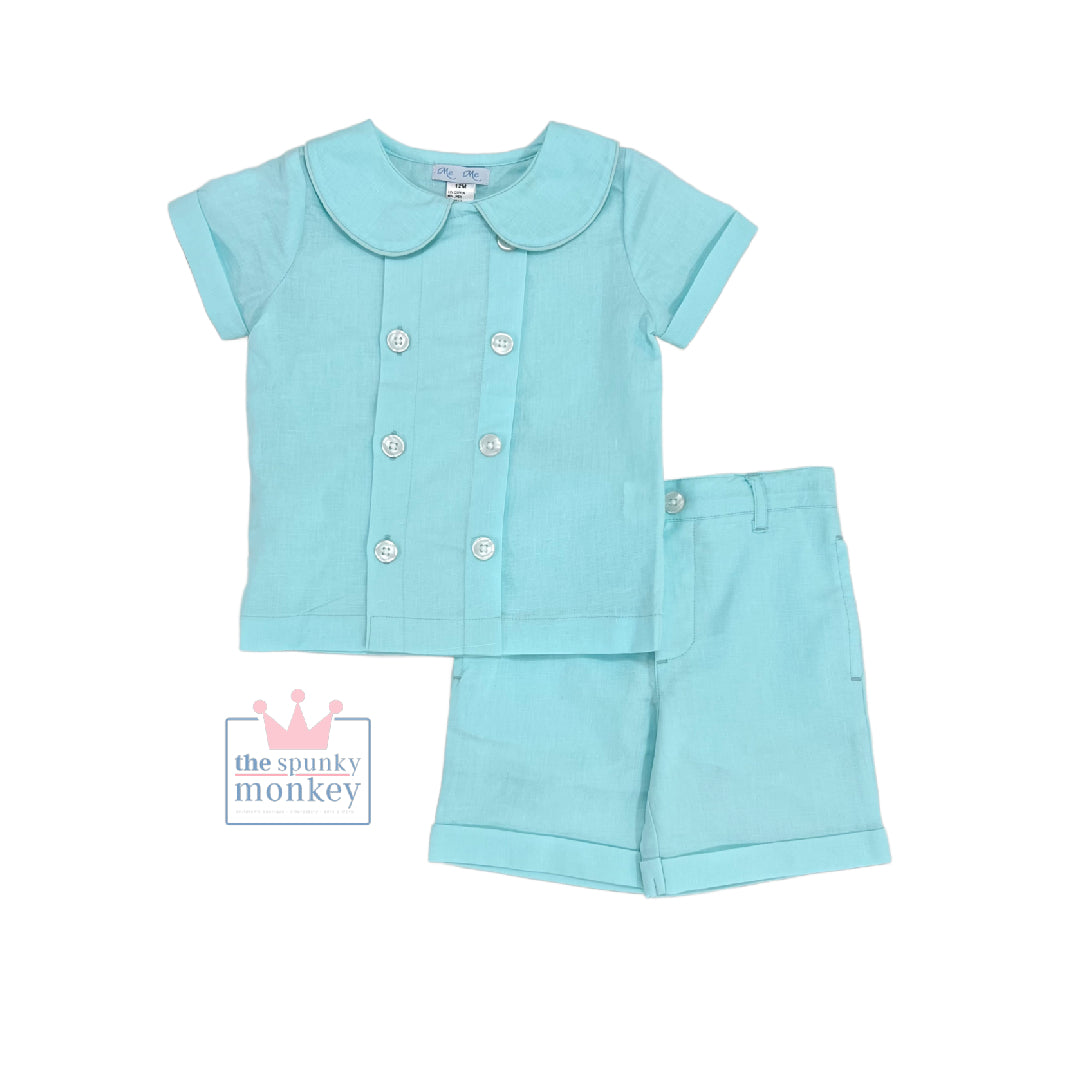 Lulu Bebe Aqua Linen Set