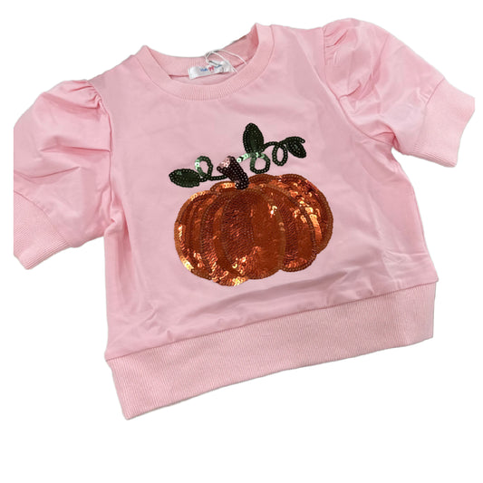 Lulu Bebe Pumkin Sequin Puff Sleeve