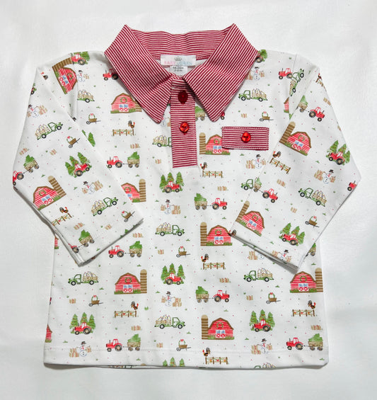Baby Loren Christmas Farm Polo
