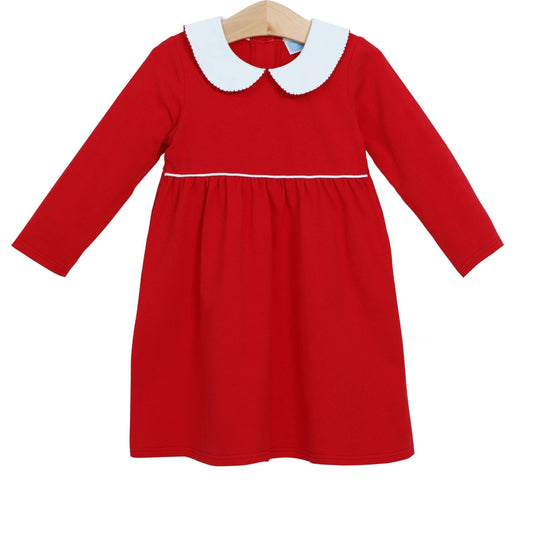 Claire Red LS Dress