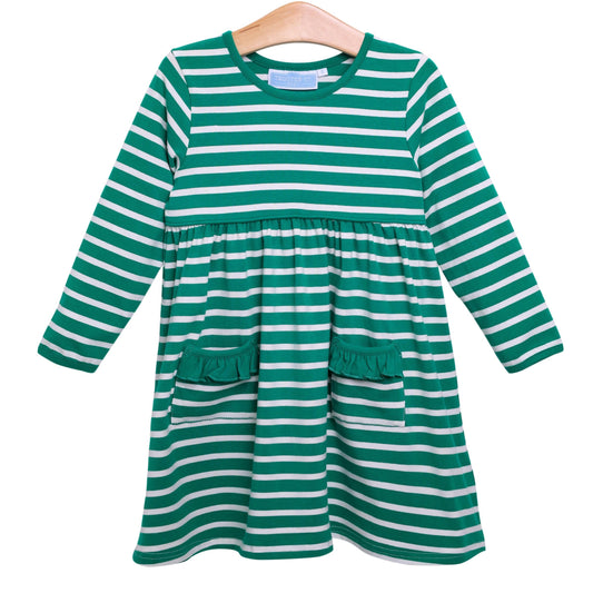 Millie Stripe Green Dress