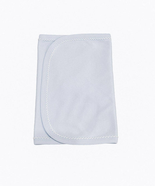 Burp Cloths - Picot Trim: Blue