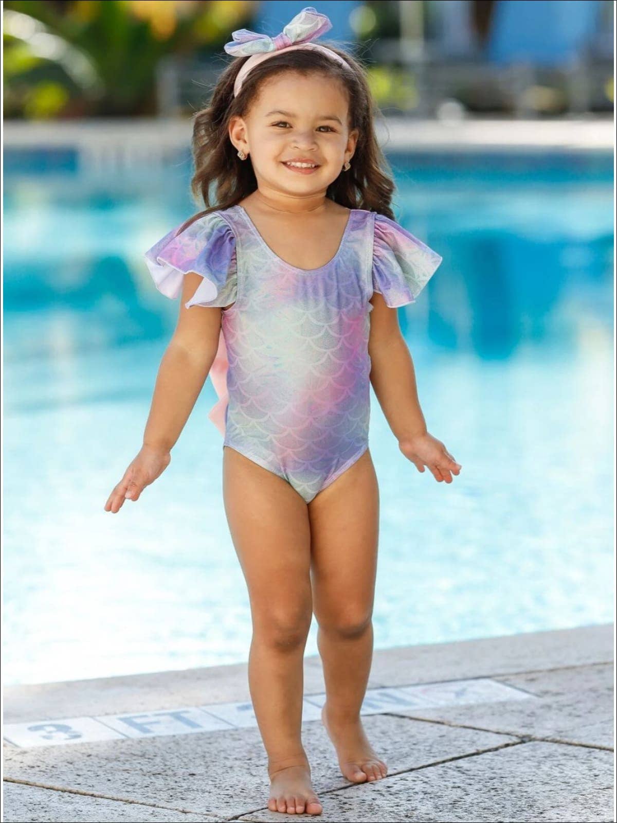 Mer-Mazing One Piece Swimsuit: Rainbow / 2T/3T