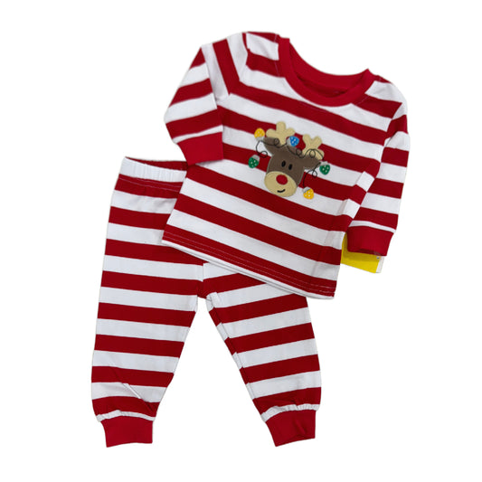 Be Mine Reindeer Red Stripes Loungewear Set (Unisex)