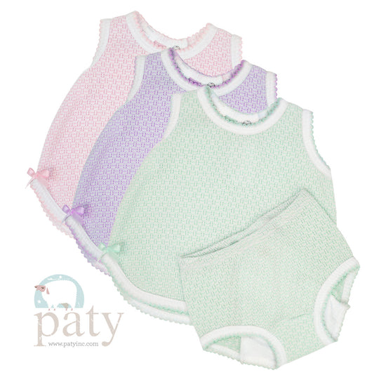 Paty Inc. Sleeveless Diaper Set-Pink