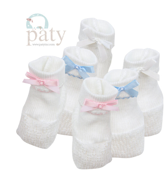 Paty Inc. Booties (pink bow)