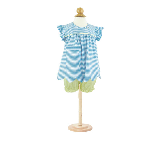 Ishtex Blue/White Stripe Bloomer Set